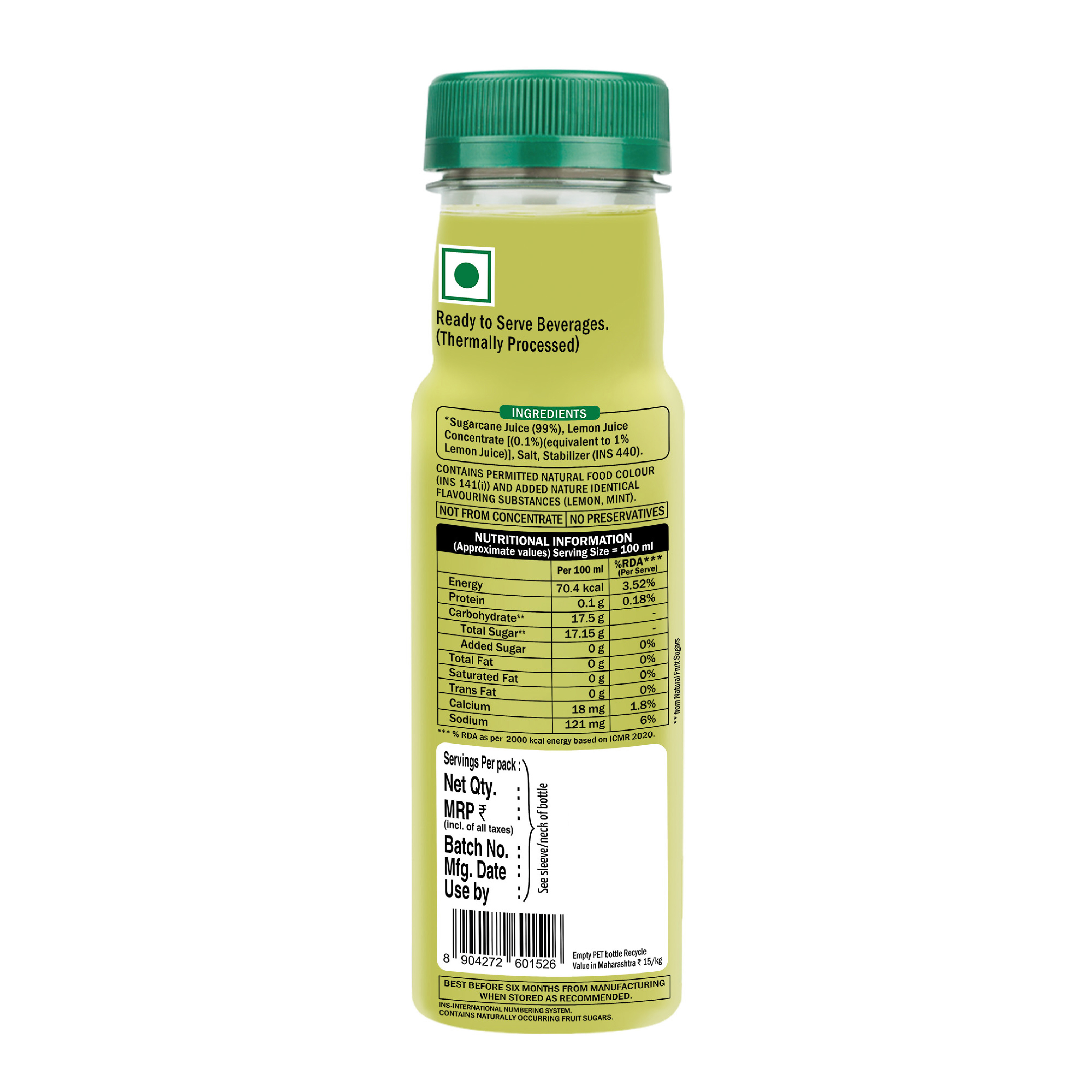 100% Sugarcane Juice- 180ml3